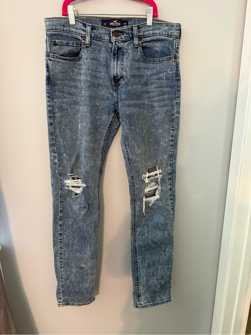 Hollister epic flex skinny fit distressed jeans size 31x32